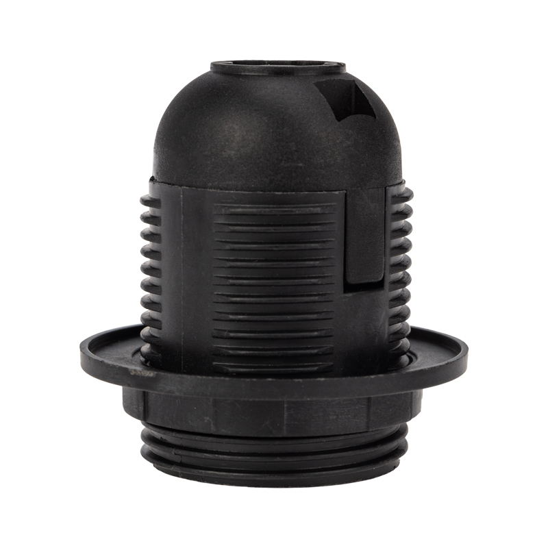 Фото Патрон пластиковый термостойкий подвесной с кольцом Е27, черный REXANT {11-8826} (2)