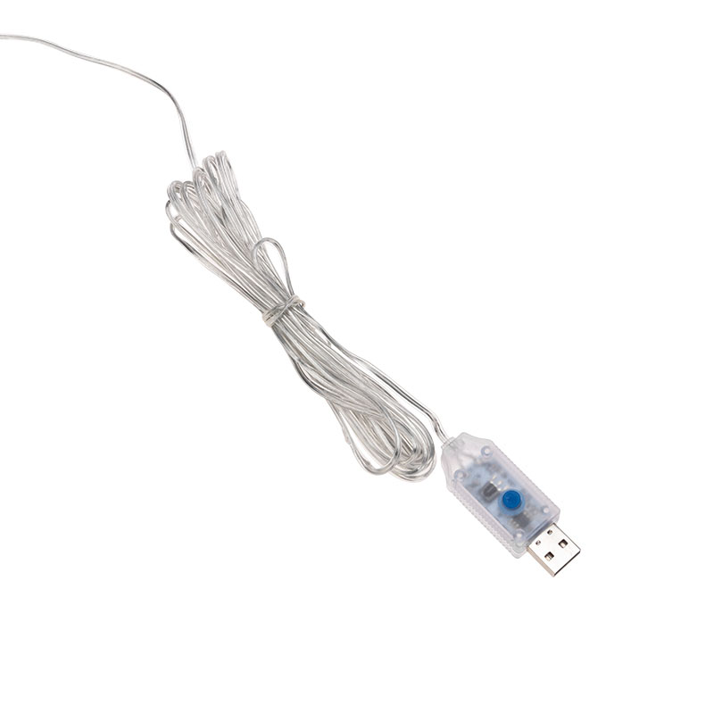 Фото Гирлянда Светодиодный дождь из росы 3х2м, теплый белый, USB + пульт управления, с крючками для крепления NEON-NIGHT {315-876} (1)