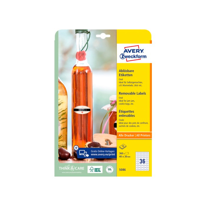 Фото Удаляемые этикетки 40 x 20 мм {5086}