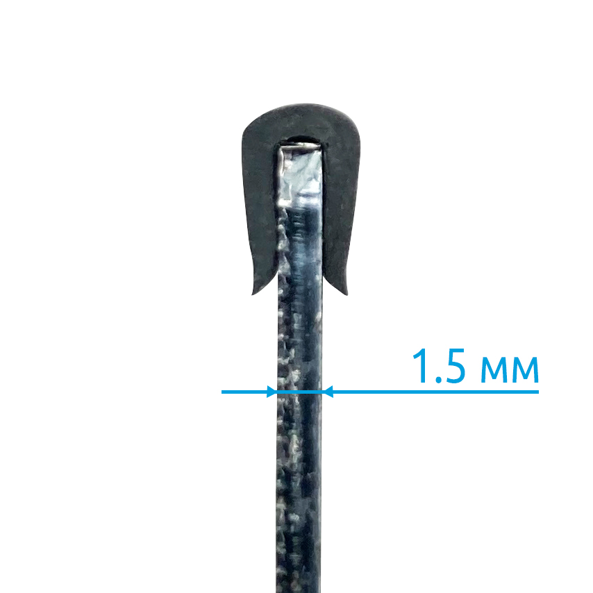 Фото Защитный профиль для кромок Vell BkU-015 чёрный на кромку 1,5 мм (рулон 50 м) (3)