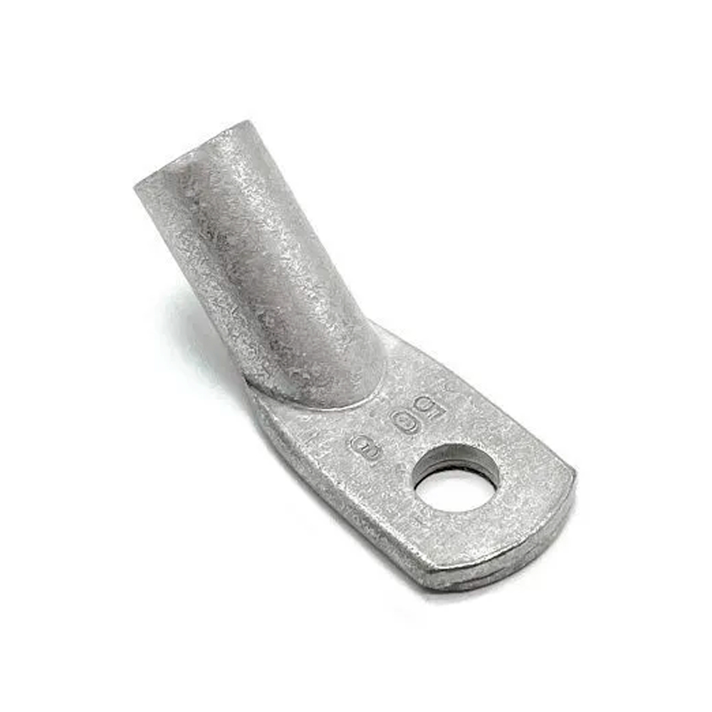 Фото Наконечник ТМЛ R-типа угловой 45град. 25мм2 под болт М8 ТМЛ (ЮМП) {elcТМЛ-R(45)-25-8-ЮМП}