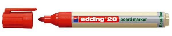 Фото Маркер для белых досок Edding EcoLine, Cap-off, 1,5-3 мм, красный {E-28#2}