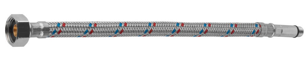 Фото Подводка гибкая ЗУБР для воды, к смесителям, оплетка из нержавеющей стали, удлиненная, г/ш 0,4м {51003-040}