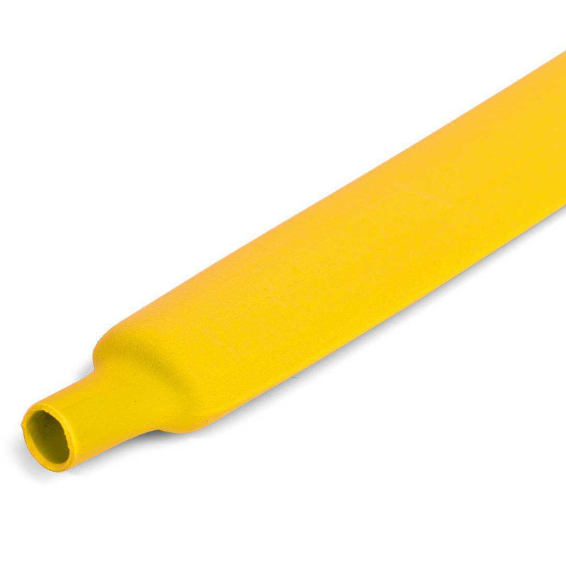 Фото Цветная термоусадочная трубка с коэффициентом усадки 2:1 ТУТ (HF)-25/12.5, желт (КВТ) {84974}