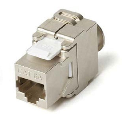 Фото Hyperline KJ8-8P8C-C6A-180-BK Вставка Keystone Jack RJ-45(8P8C), категория 6a (10G), тип 180 градусо {432644}