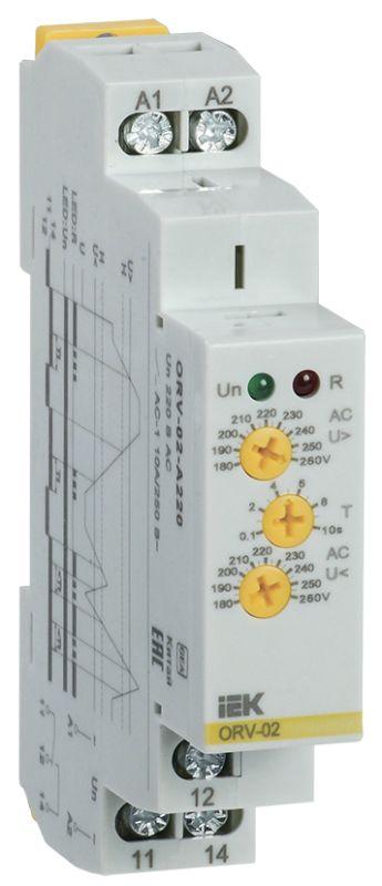 Фото Реле повышения напряжения ORV 1ф 220В AC ИЭК ORV-02-A220