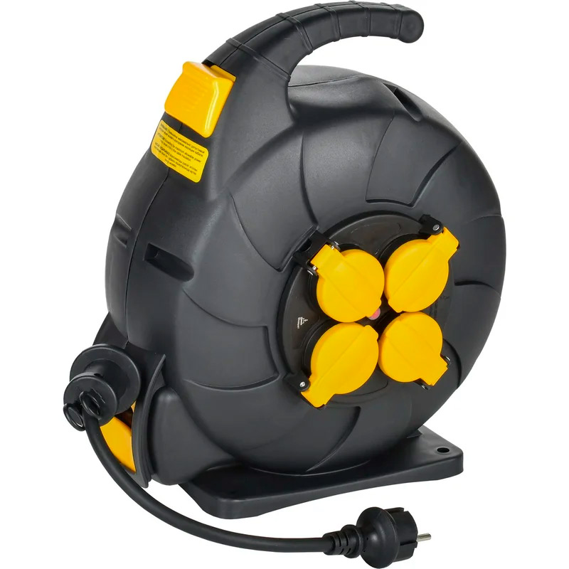 Фото Удлинитель на катушке TWIST 4х20м с заземл. автосмотка 16А IP20 ПВС 3х1.5 IEK TW-KP27-16-04-20