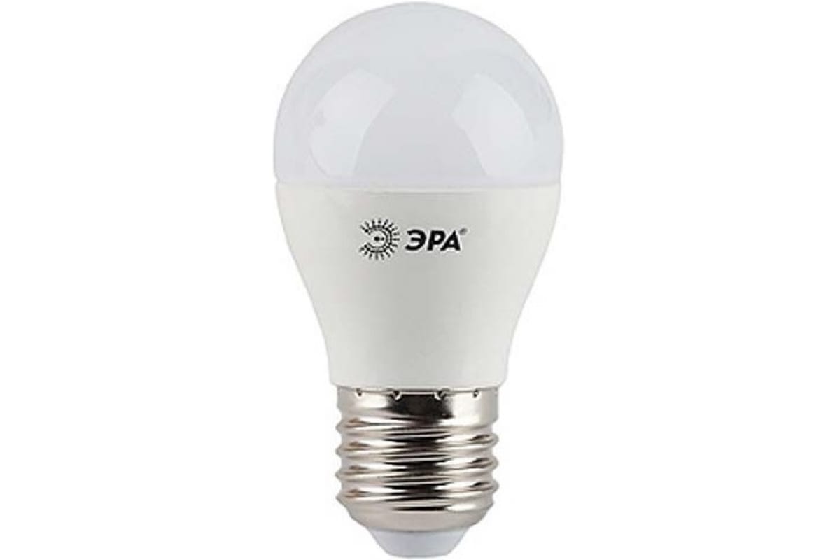 Фото ЭРА LED P45-7W-840-E27 (диод, шар, 7Вт, нейтр, E27) {Б0020554} (2)