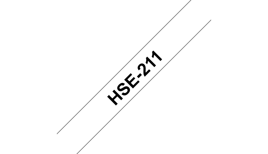 Фото Термоусадочная трубка Vell HSE-211 (Brother HSE 211, 5.8 мм, черный на белом) Brother PT E300/E550/P700/P750W/P900W, Puty PT-100E {VL-hse211} (6)