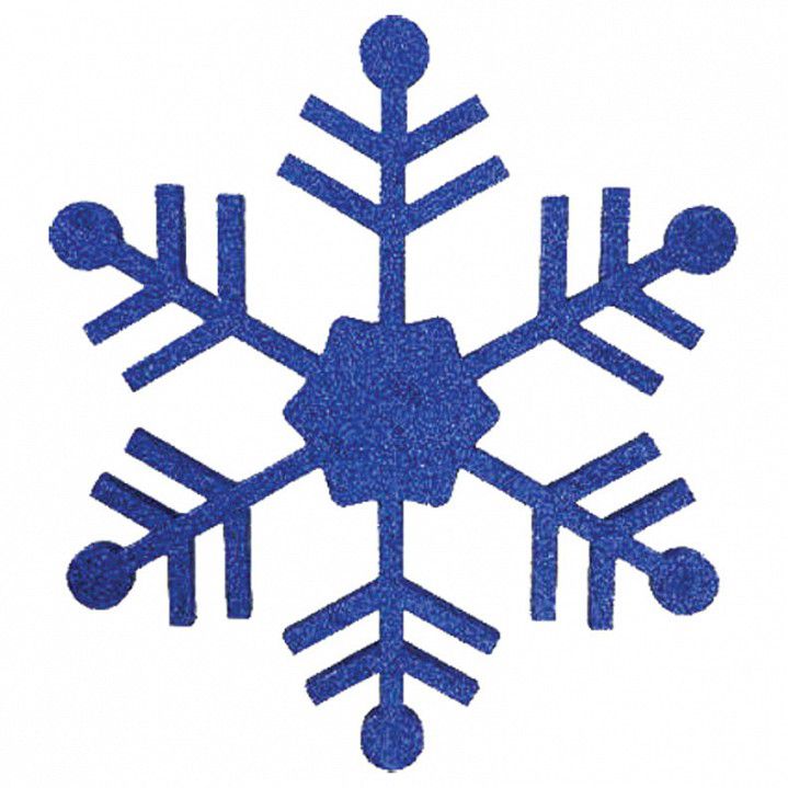 Фото Елочная фигура "Снежинка классическая", 66 см, цвет синий {502-373}