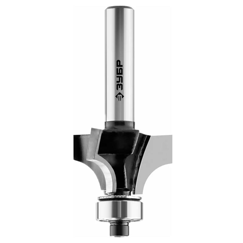 Фото Фреза ЗУБР "ПРОФЕССИОНАЛ" кромочная калевочная №1, диаметр-28,6 мм, рабочая длина-16 мм, радиус-8 мм, хвостовик-8 мм