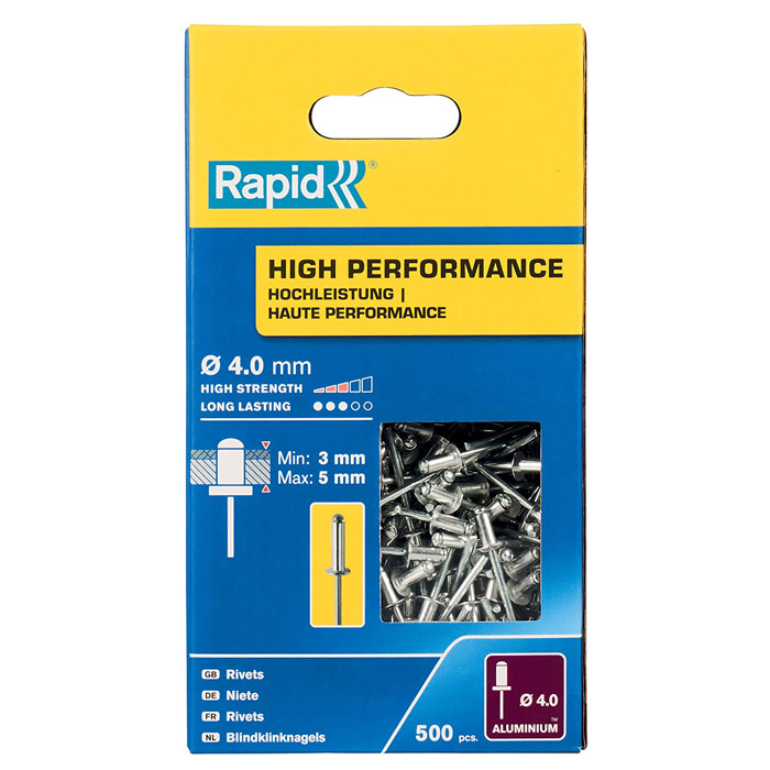 Фото RAPID R:High-performance-rivet заклепка из алюминия d4.0x8 мм, 500 шт {5001432}