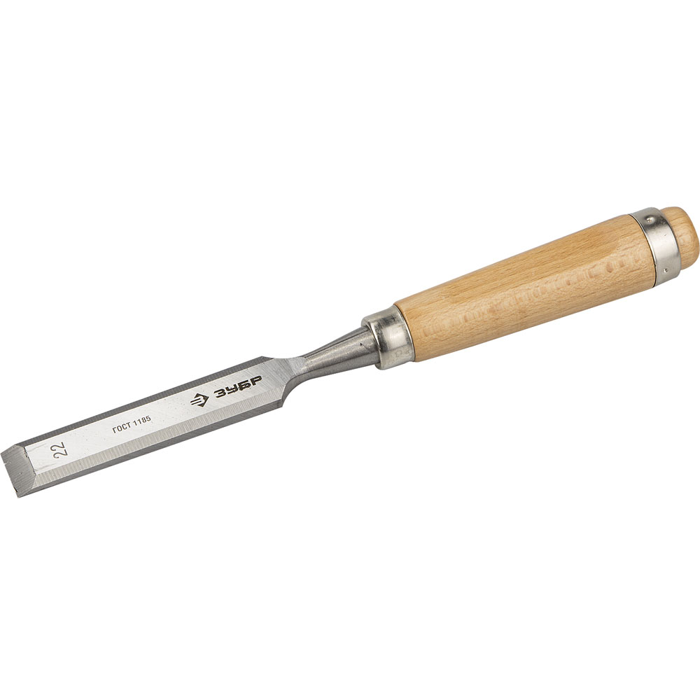 Фото Стамеска-долото "Классик" с деревянной ручкой, хромованадиевая, 22мм, ЗУБР {18096-22}
