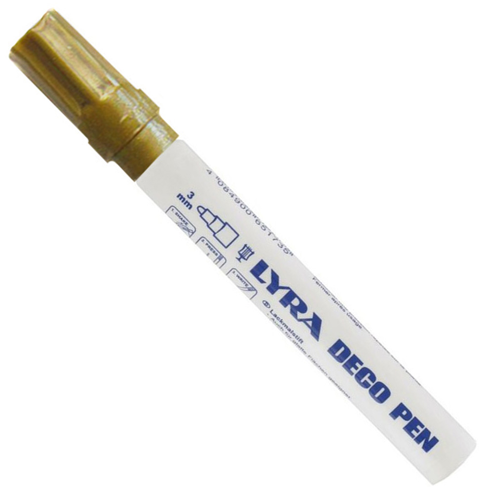 Фото Маркер лаковый Lyra Deco Pen, 1-2 мм, золото {L4050250}
