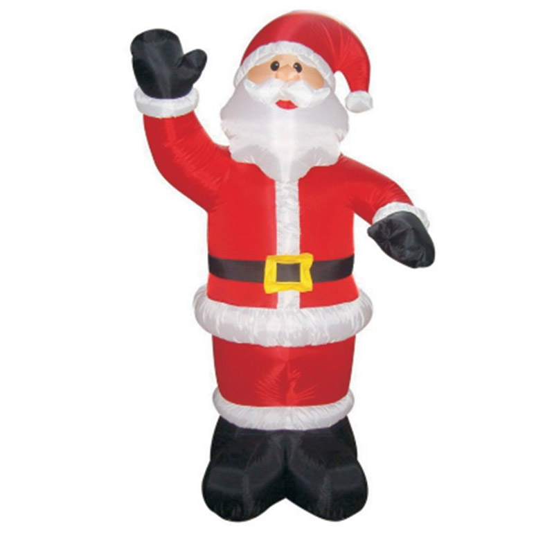 Фото 3D фигура надувная "Дед Мороз приветствует", размер 240 см, внутренняя подсветка 5 LED {511-112}