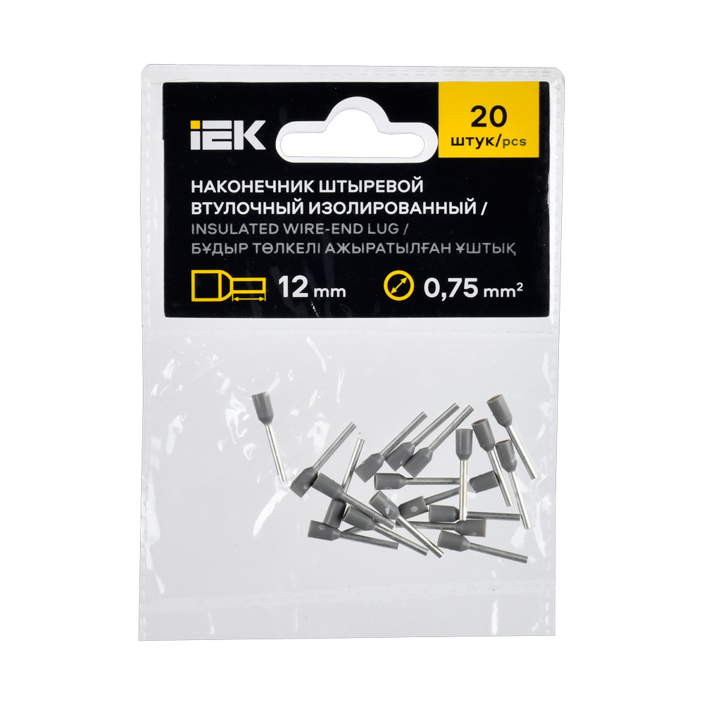 Фото Наконечник НШВИ 0.75-12 сер. IEK UGN11-C75-012-020 (1)