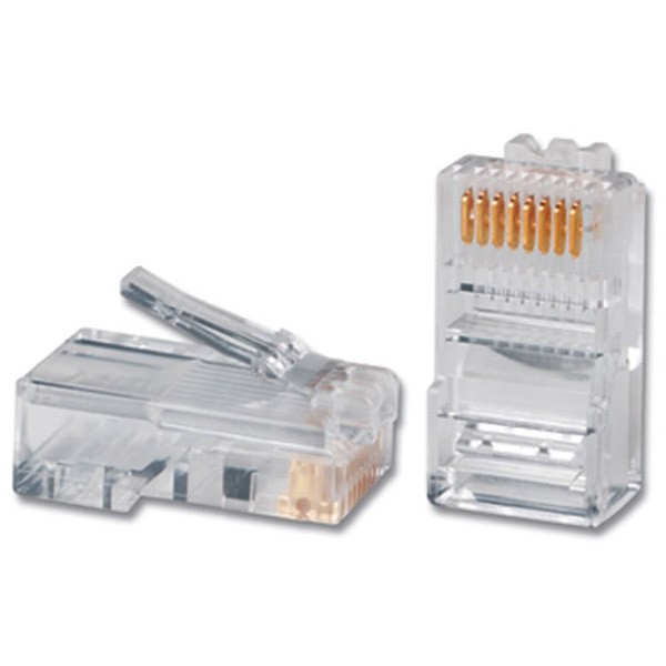 Фото Siemon P-8-8 Разъем (вилка) RJ-45 8p8c, категория 5e, неэкранированный, прозрачный, универсальный (EU) {359495}