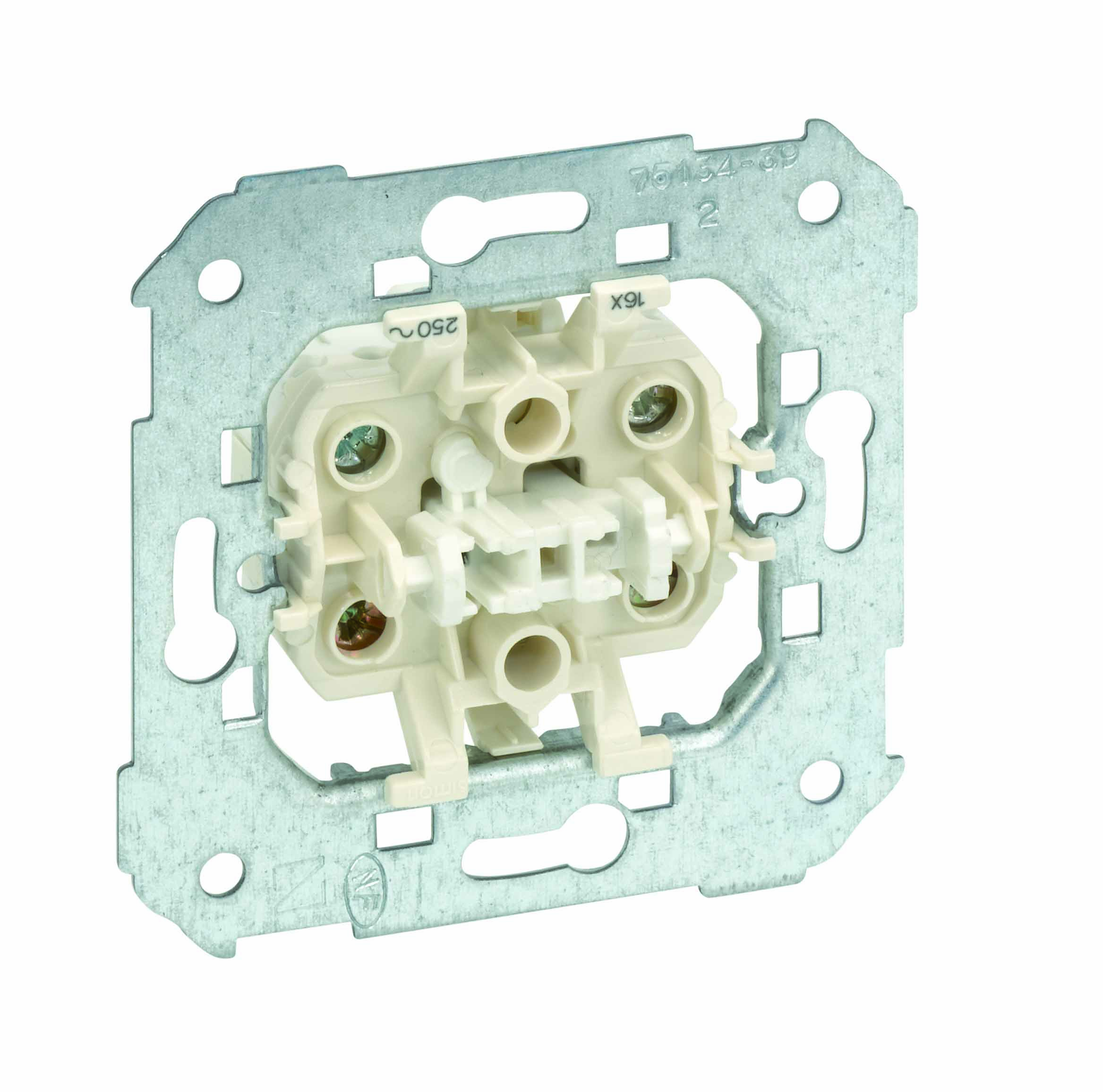 Фото Выключатель двухполюсный, 16А 250В, S82,82N,88 Simon 75 Мех {75133-39}