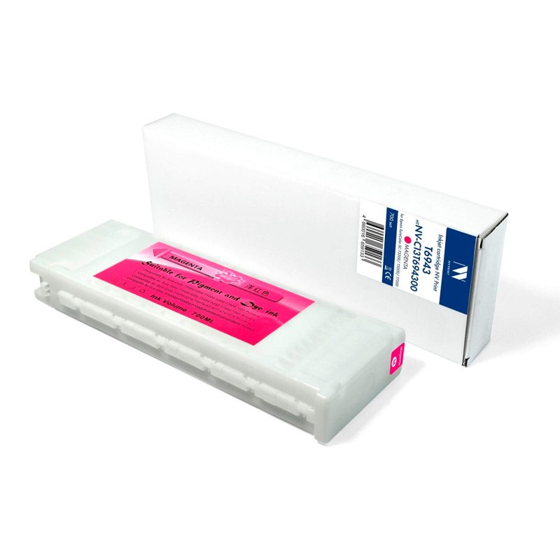 Фото Струйный картридж NV Print T6943 (NV-C13T694300) Magenta для Epson SureColor SC-T5200/T3200/T7200 (700 мл) совместимый {D6199}