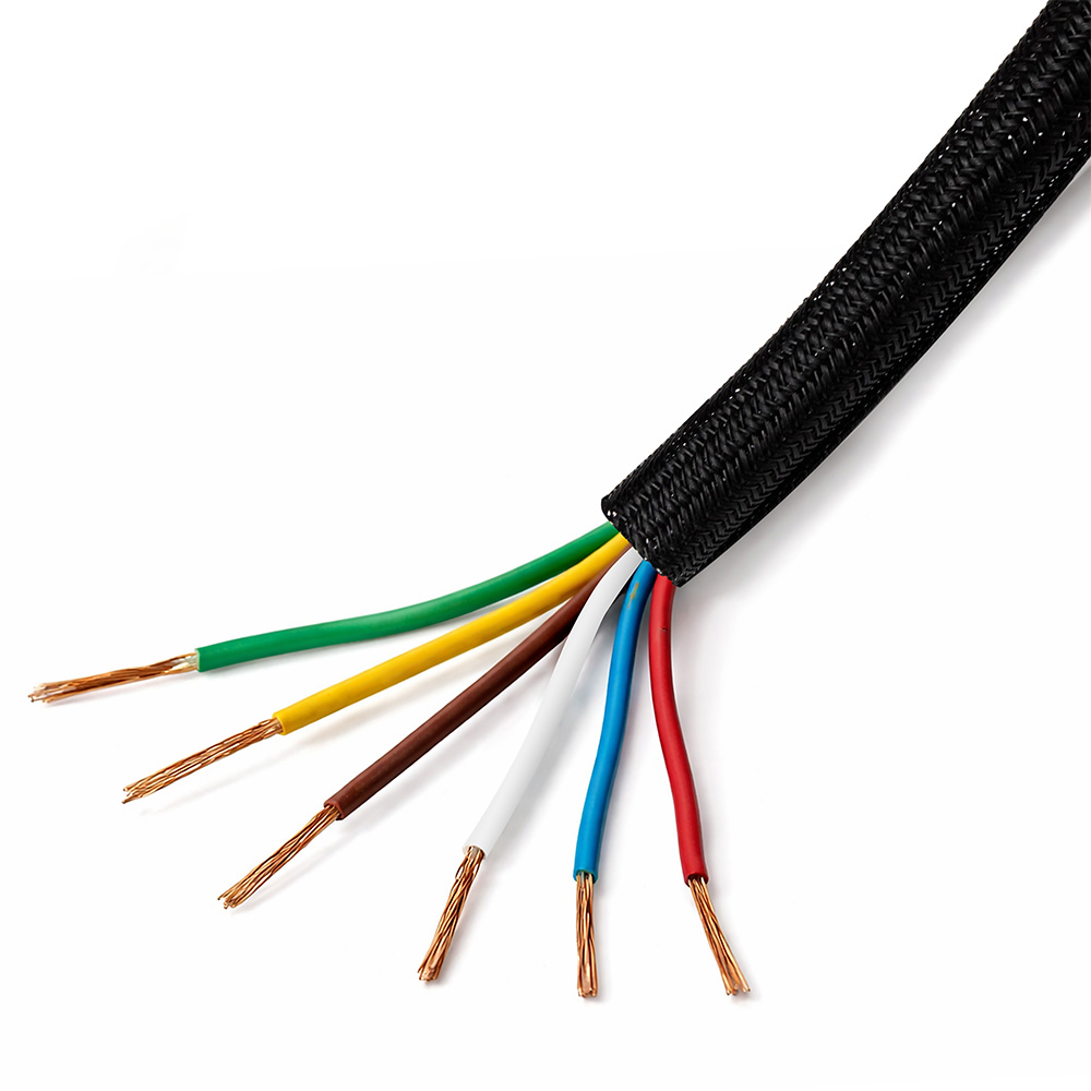 Фото Оплетка Vell самозаворачивающаяся 10 мм, сетчатого плетения для проводов, длина 5 м, черная {VL-opl-5m-10mm} (4)