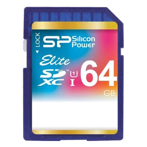 Фото Флеш карта SD 64GB Silicon Power Elite SDXC Class 10 UHS-I {SP064GBSDXAU1V10}