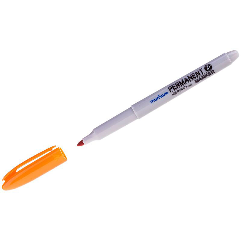 Фото Перманентный маркер MunHwa FPM-11, пулевидный, оранжевый, 1.5 мм {235091}