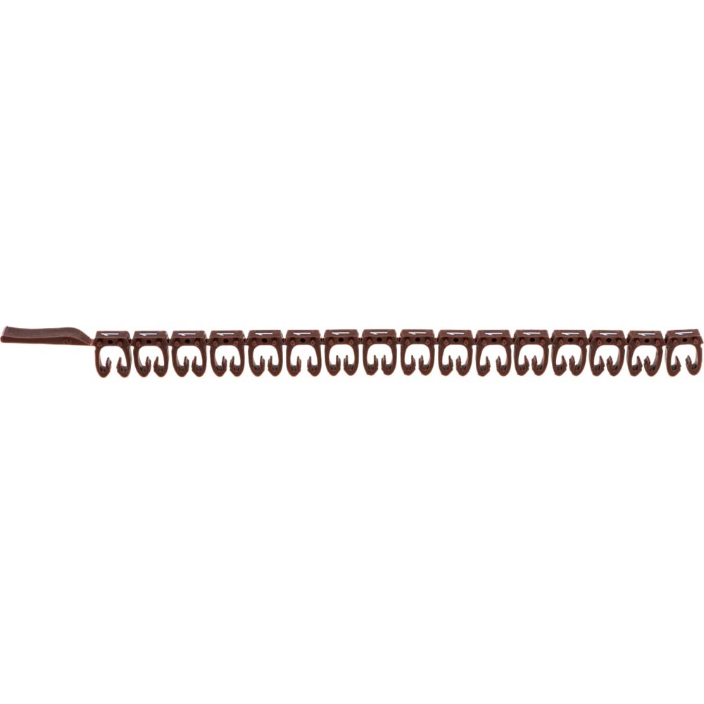 Фото Маркер для кабеля сечением 4-6мм символ "1", коричневый, DKC {MKF1S3} (упак 160 шт) (1)