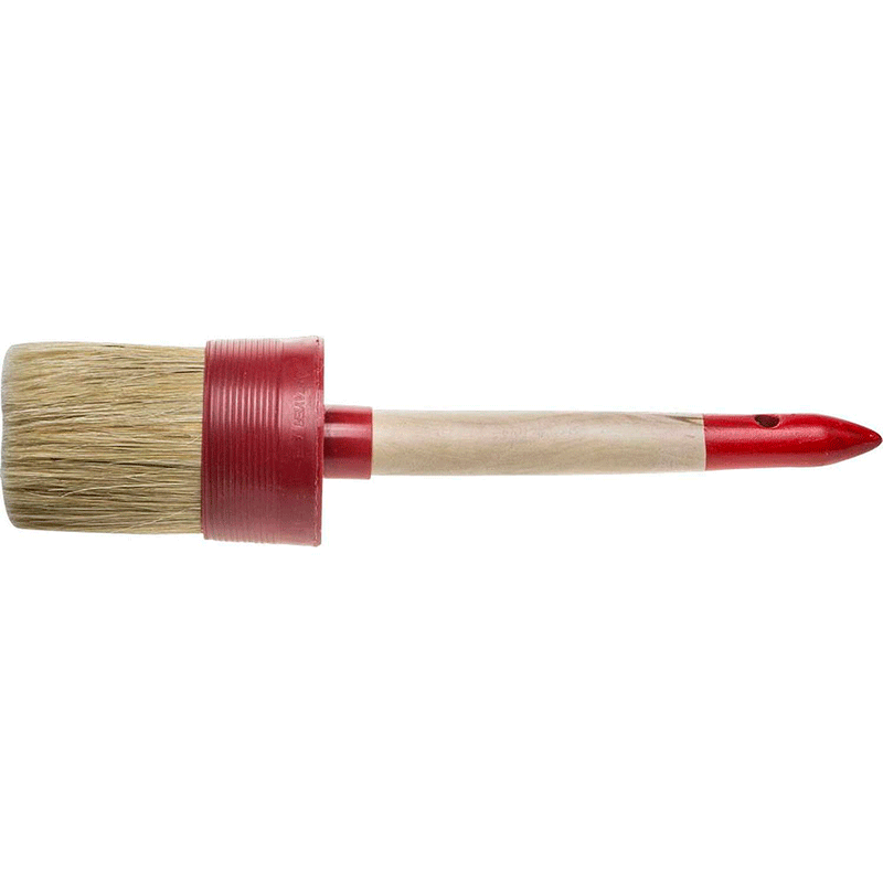 Фото Кисть круглая STAYER "MASTER", светлая натуральная щетина, пластмассовый корпус, деревянная ручка, №20 x65мм {0141-65}