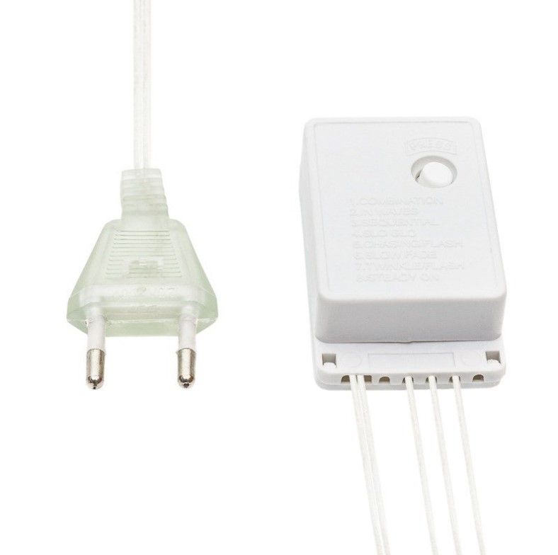 Фото Гирлянда Светодиодная Дождь 3х2 м 240 LED, прозрачный ПВХ, с контроллером, теплое белое свечение NEON-NIGHT {235-096} (5)