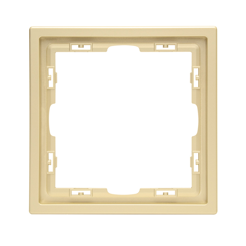 Фото Выключатель c подсветкой золотой, одноклавишный, 1 пост, с тонкой пластиковой рамкой Vell EchoGrand {GD1P-1L-EchoGrand} (6)