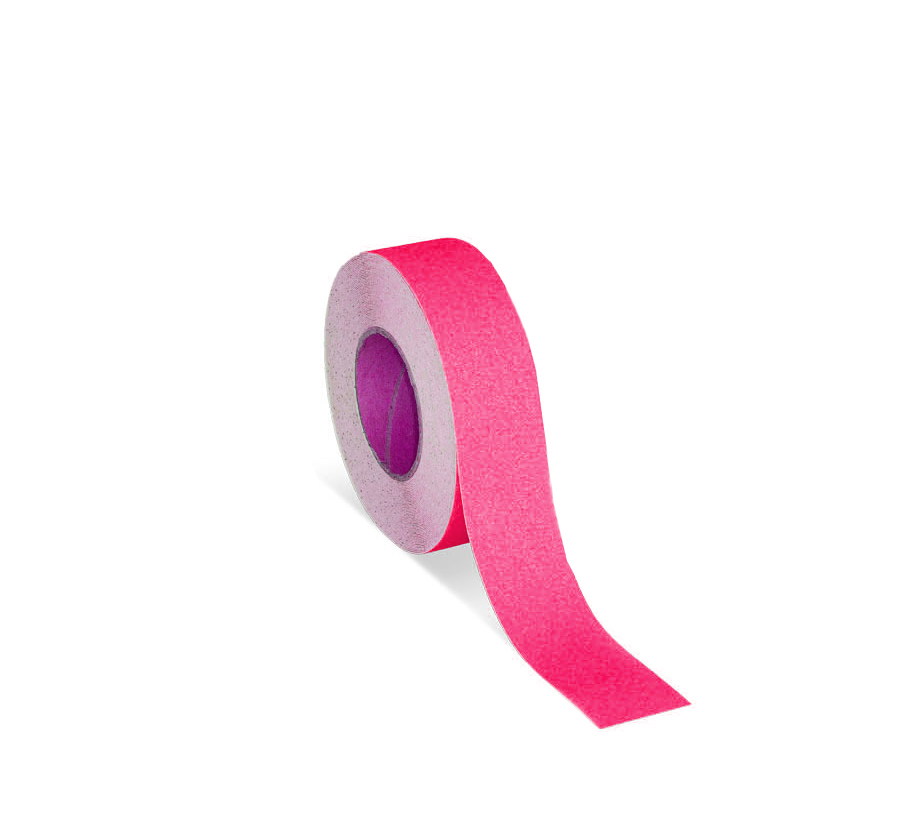 Фото Сигнальная противоскользящая лента Mehlhose, сигнально-розовая (25 мм x 18,3 м) {M1PR025183}