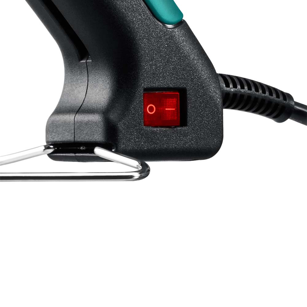 Фото Пистолет клеевой (термоклеящий) "PRO", KRAFTOOL 06843-300-12, электр, двухкомп корпус, регулятор темп, выход клея 1,5 кг/час, d=12мм, 300Вт (8)