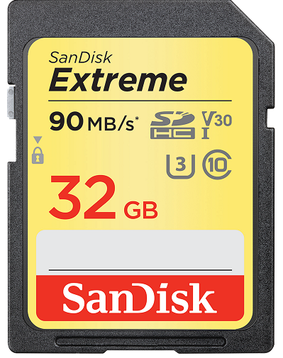 Фото Флеш карта SD 32GB SanDisk SDHC Class 10 UHS-I U3 Extreme 90Mb/s 2-Pack {SDSDXVE-032G-GNCI2}