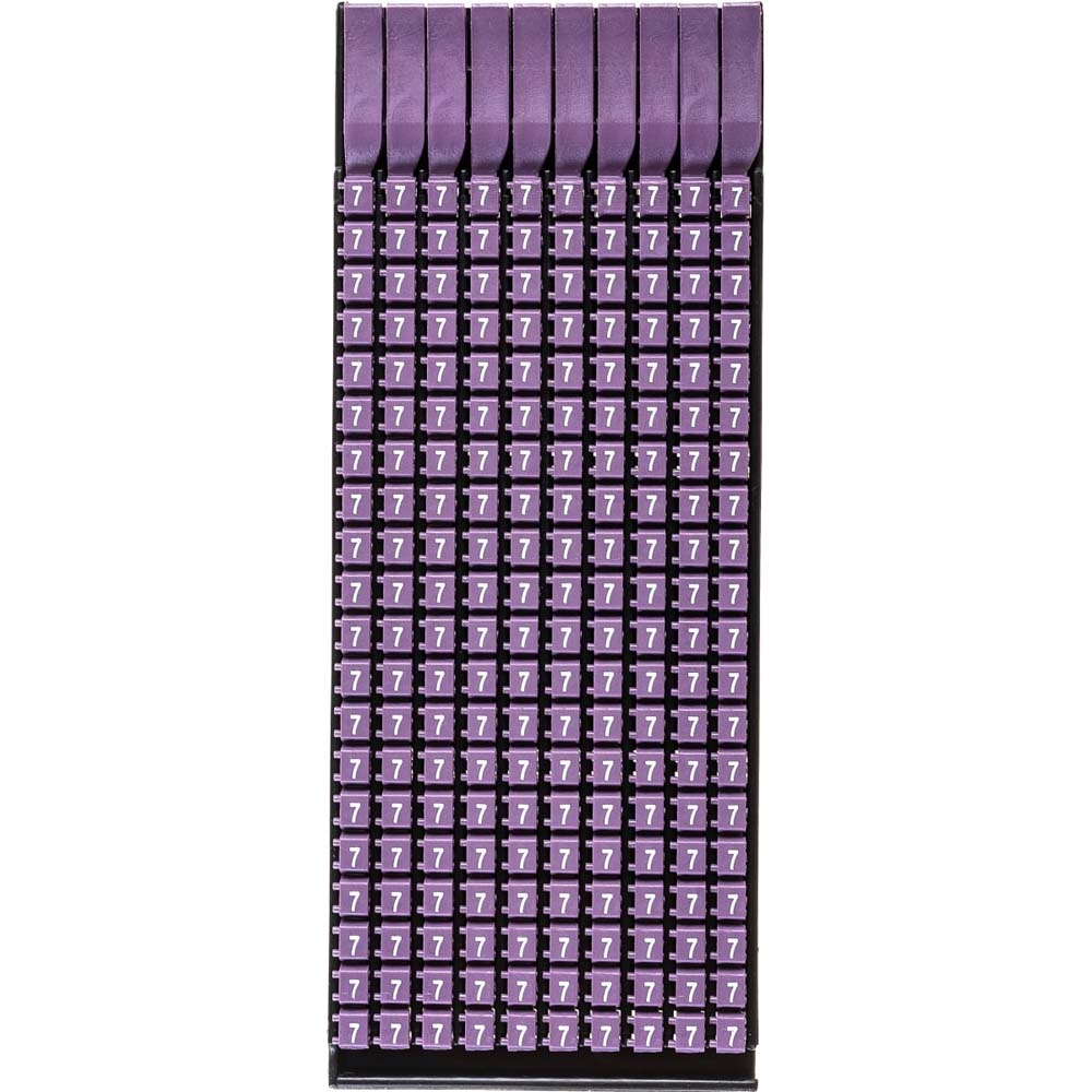 Фото Маркер для кабеля 0.5-1.5мм символ "7", фиолетовый, DKC {MKF7S1} (упак 200 шт)
