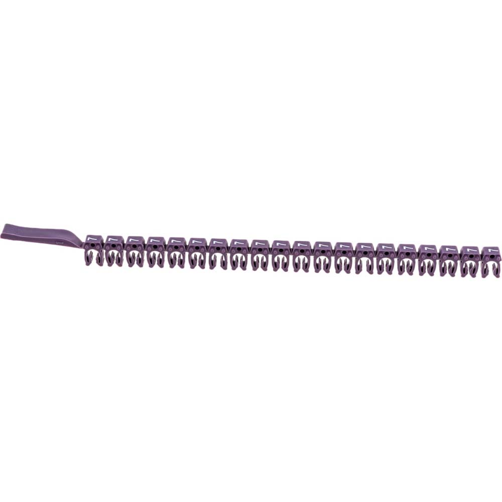 Фото Маркер для кабеля 0.5-1.5мм символ "7", фиолетовый, DKC {MKF7S1} (упак 200 шт) (1)