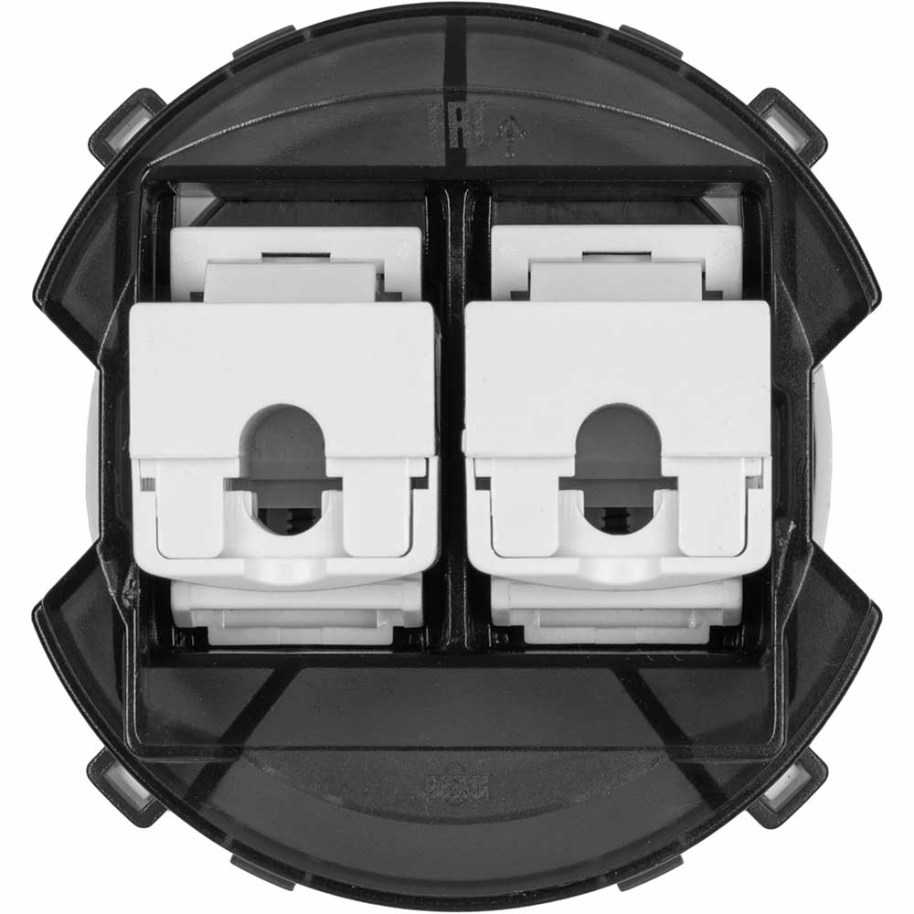 Фото Розетка компьютерная двойная RJ45 платина, "Байкал" TDM {SQ1819-0316} (2)