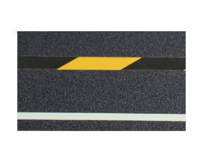 Фото Многофункциональные полосы, черный с черно-желтой и фотолюминесцентной полосой (150мм x 610мм) {MFB41500600}
