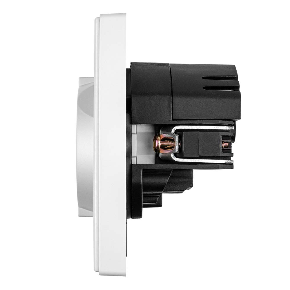 Фото Розетка электрическая, белая, 1 пост, USB-С, USB-С, с рамкой Vell Air {V702089} (2)