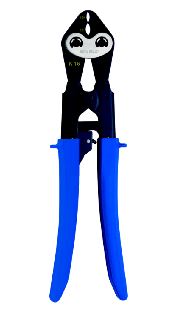 Фото Пресс-клещи Klauke K16 для изолированных кольцевых и других наконечников (10-16 мм², овал) {klkK16}