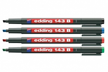 Фото Набор маркеров для проекторных пленок Edding E-143, 1-3 мм, 4 цвета {E-143#4S} (1)