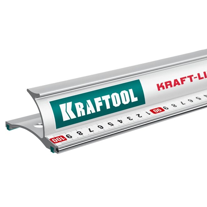 Фото Усиленная алюминиевая линейка со стальной направляющей KRAFTOOL KRAFT-LINE, 1.0 м {34275-100} (3)