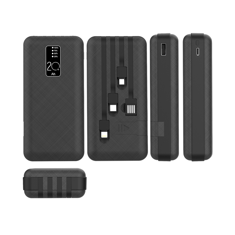 Фото Портативное зарядное устройство Power Bank (аккумуляторная батарея) 20000 mAh, черное REXANT {30-2039} (1)