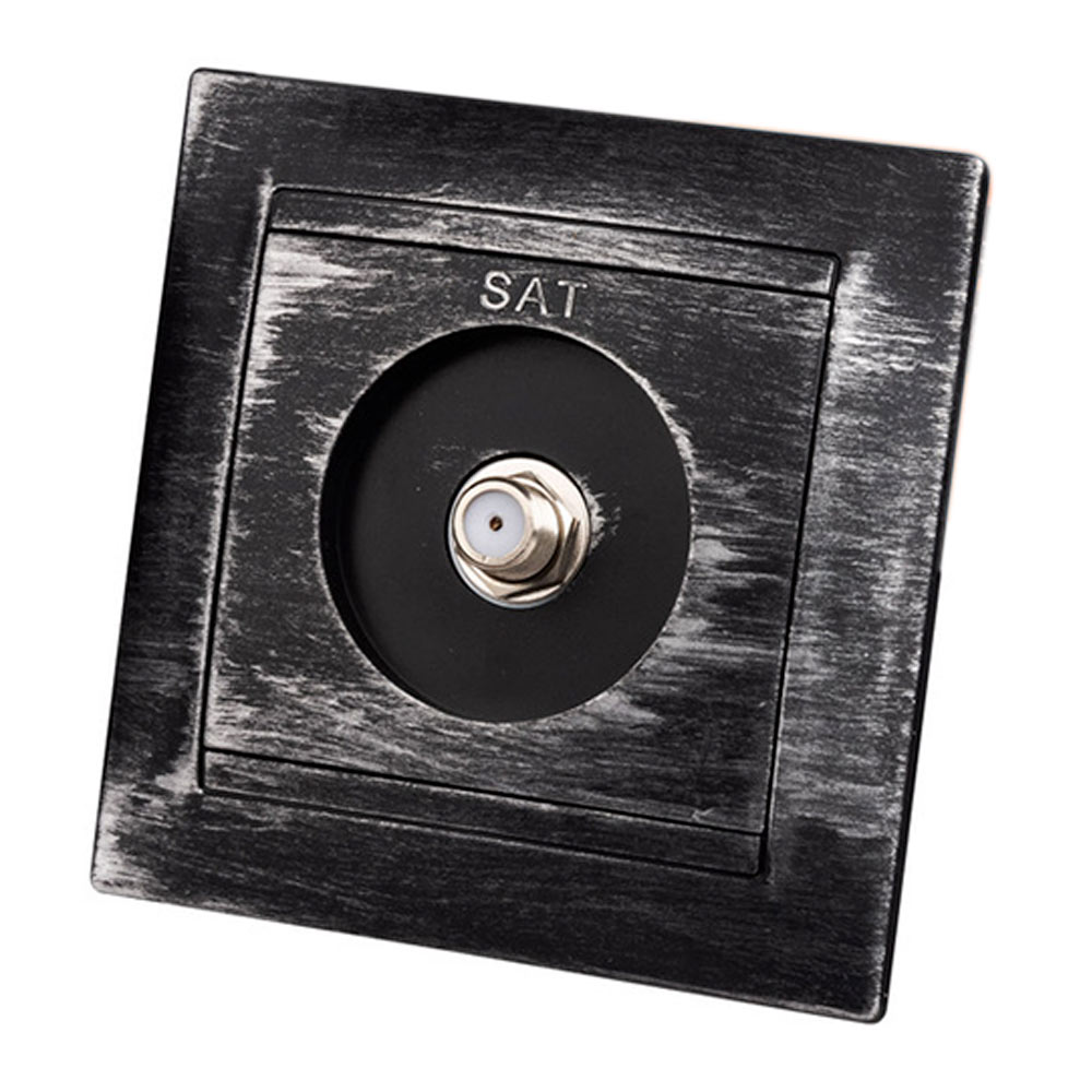 Фото Розетка SAT (F-разъем) 0-2400МГц старинное серебро "Лама" TDM {SQ1815-0662}