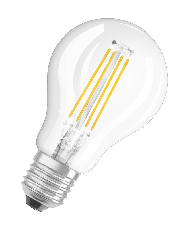 Фото Лампа светодиодная филаментная LED STAR CLASSIC P 60 5W/827 5Вт шар 2700К тепл. бел. E27 600лм 220-240В прозр. стекл. OSRAM 4058075212510