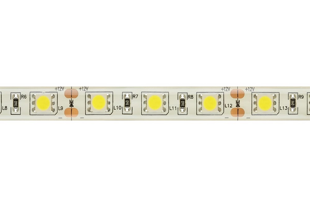 Фото Лента светодиодная SMD5050-60 LED/м-IP65-12 В-14,4 Вт/м-6000 К блистер TDM {SQ0331-0348} (2)