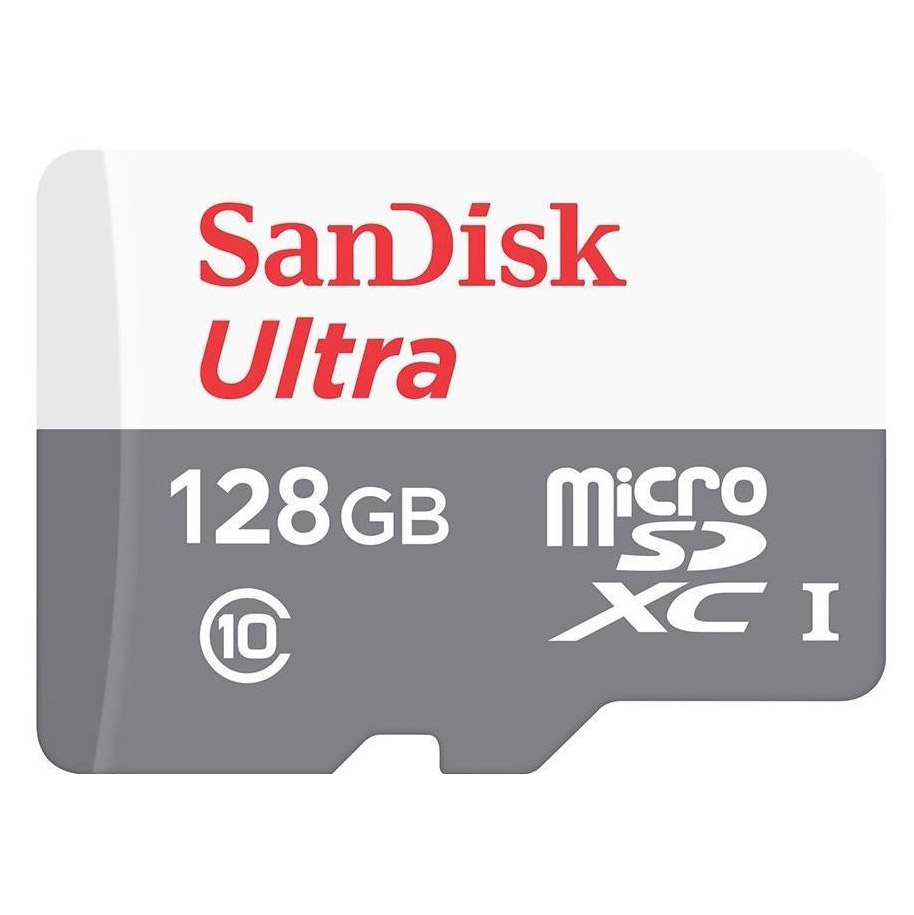 Фото Флеш карта microSD 128GB SanDisk microSDXC Class 10 Ultra (SD адаптер) UHS-I 100MB/s Tablet Packagin {SDSQUNR-128G-GN6TA}