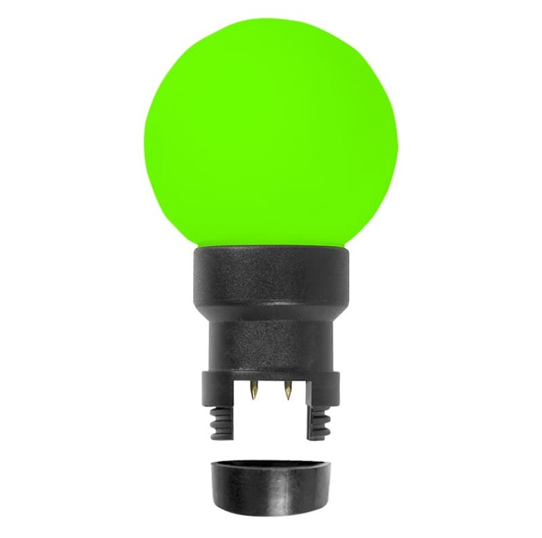 Фото Лампа шар 6 LED для белт-лайта, цвет: зелёный, Ø45мм, зелёная колба {405-144}