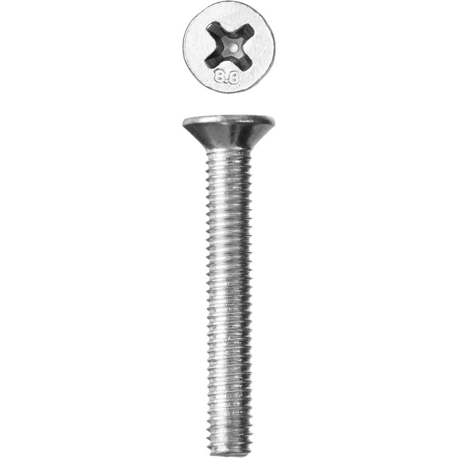 Фото Винт DIN 965, M3x8 мм, 45 шт, кл. пр. 5.8, оцинкованный, ЗУБР {4-303116-03-008}