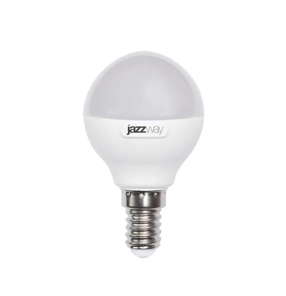 Фото Лампа светодиодная PLED-SP-G45 7Вт шар 3000К тепл. бел. E14 540лм 230В JazzWay {1027856-2;4690601027856}