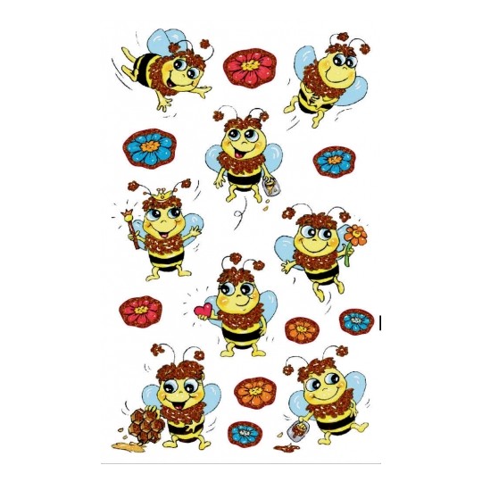 Фото Блестящие стикеры Пчелы 76 x 120 мм {56064} (1)